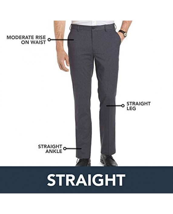 Arrow Men's Flat Front Straight Fit Solid Twill Micro Dress Pant