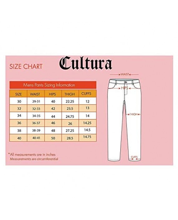 CULTURA AZURE Men's Slim Fit Comfort Stretch Casual Dress Pants Fashion Skinny Chinos for Men