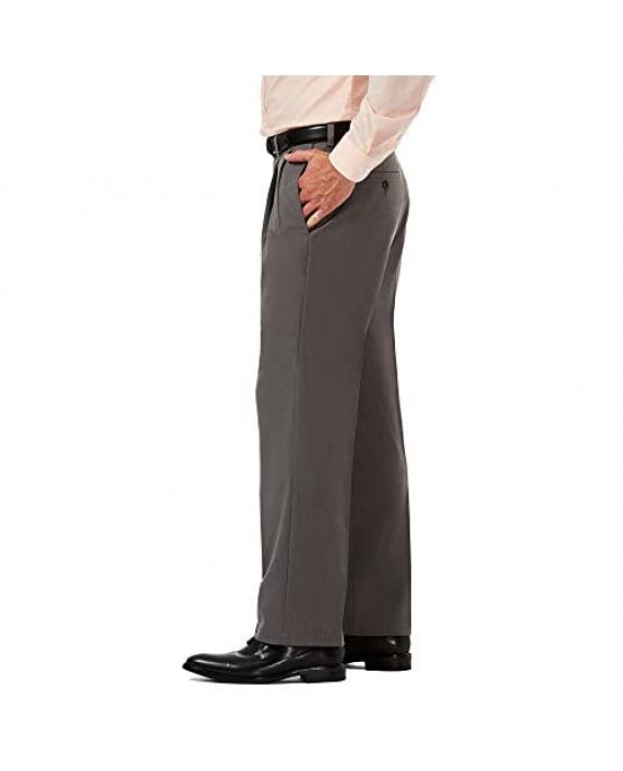 Haggar Men's Cool 18 Pro Classic Fit Pleat Front Expandable Waist Pant