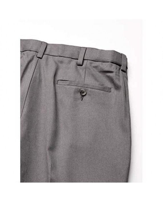 Haggar Men's Cool 18 Pro Classic Fit Pleat Front Expandable Waist Pant