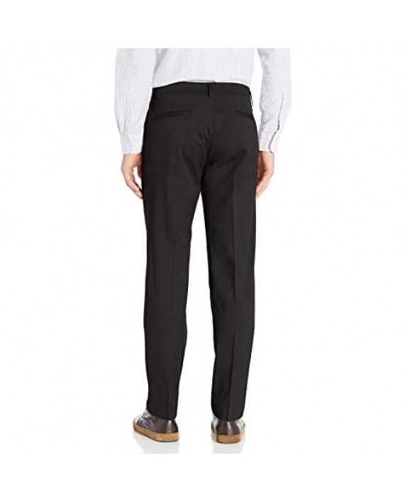 Haggar Men's Premium Comfort Khaki Flat Front Straight Fit Pant