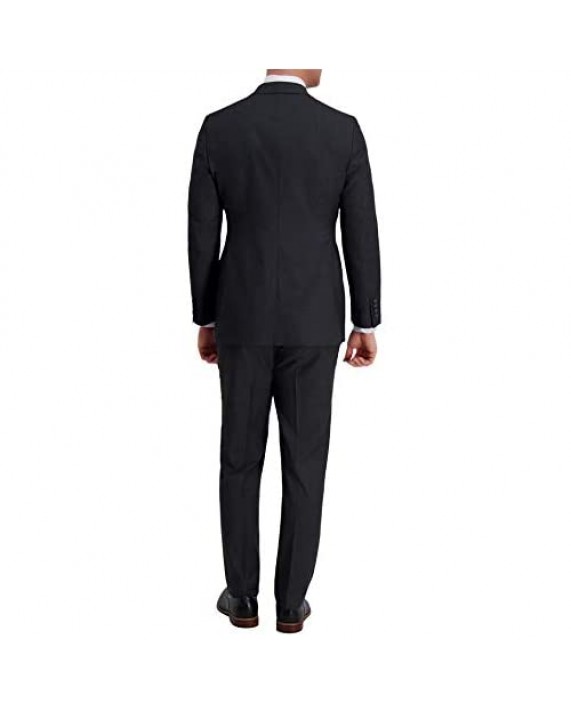 Haggar Men's Signature Herringbone Tailored Fit Flat Front Premium Flex Wb Suit Separate Pant