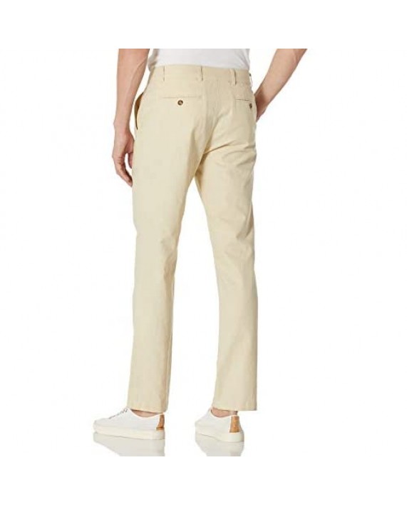 Isle Bay Linens Men's Linen Cotton Blend Breathable Waist Comfort Lightweight Dress Pants