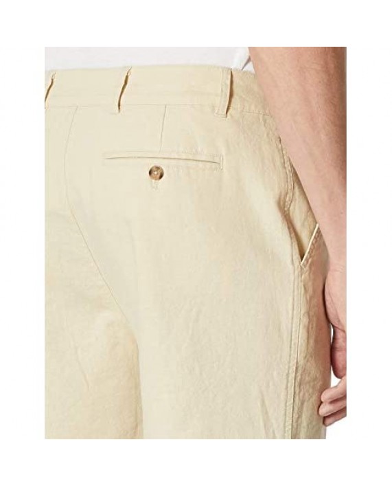 Isle Bay Linens Men's Linen Cotton Blend Breathable Waist Comfort Lightweight Dress Pants
