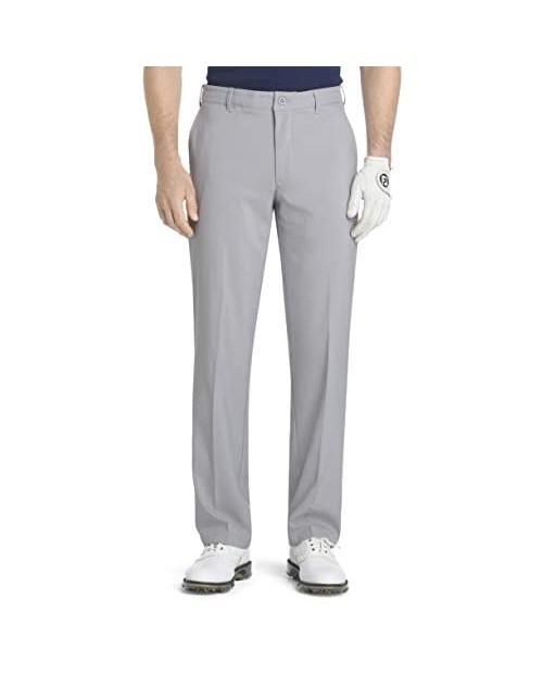 IZOD Men's Flat Front Traditional Slim Fit Basic Microtwill Golf Pant
