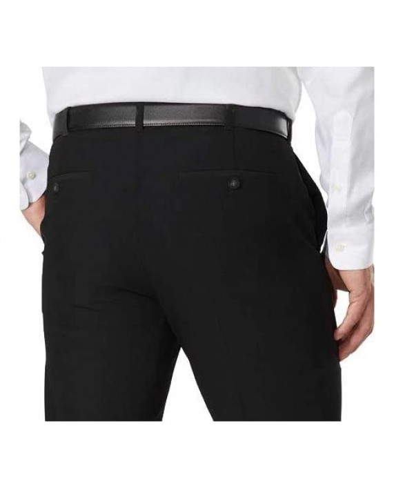 IZOD Mens Performance Stretch Straight Dress Pants (Black 34W x 30L)