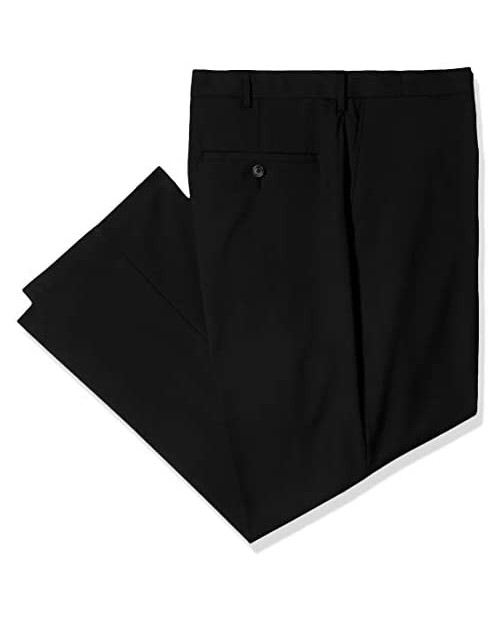 J.M. Haggar Men's Big & Tall B&t Solid Gab 4-Way Stretch Straight Fit Flat Front Pant