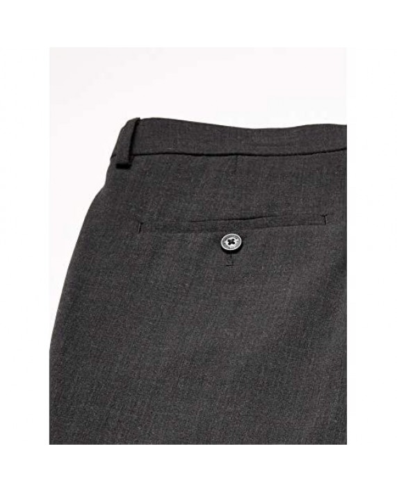 Kenneth Cole REACTION Men's Stretch Faux Flannel Slim Fit Flat Front Dress Pant