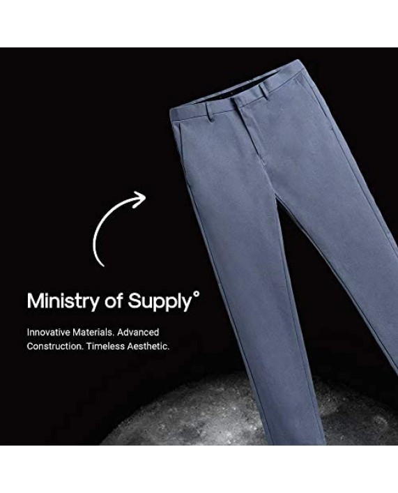 Ministry of Supply Slim-Fit Men’s Kinetic Pant 4 Way Stretch Wrinkle Free Performance Pants Slim Fitting