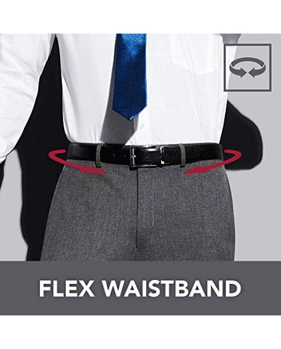 Van Heusen Men's Flex Straight Fit Flat Front Pant