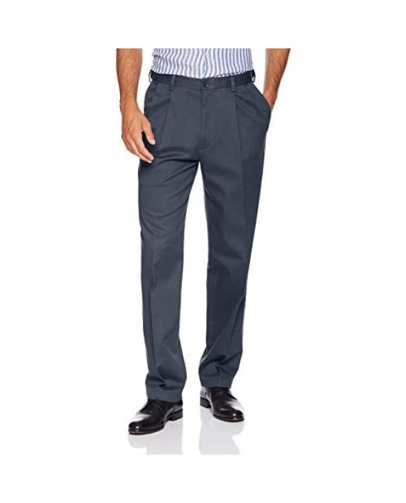 Haggar Men's Work to Weekend Pro Relaxed Fit Pleat Front Pant
