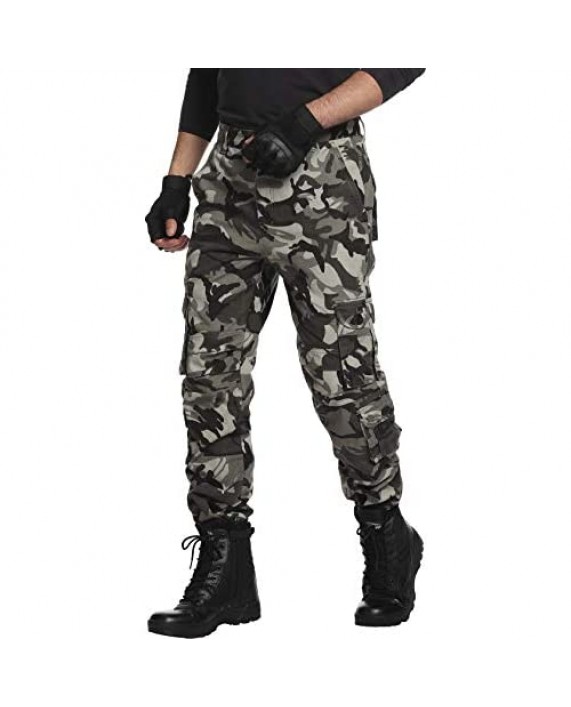 Hellmei Men's Cargo Pants with Pockets Outdoor Tactical Pants for Men Lightweight