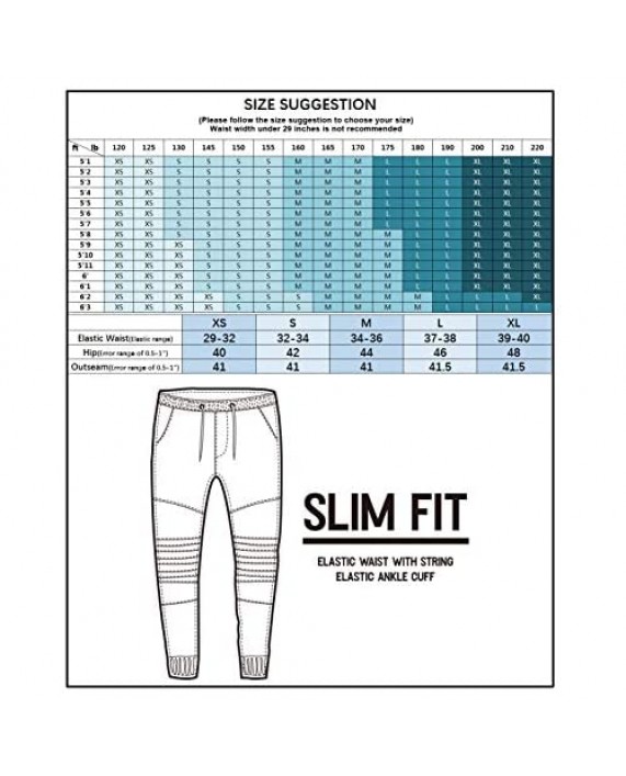ITALY MORN Men's Casual Jogger Pants Slim Fit Stretch Sweatpants