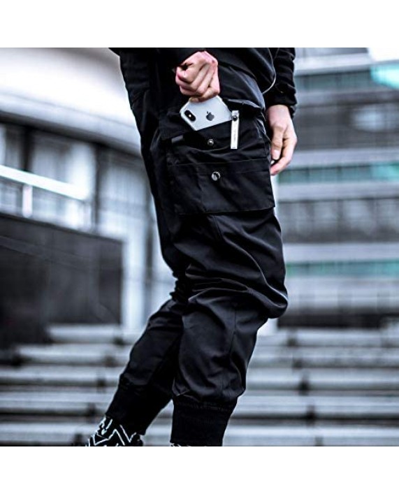 KILLWINNER Mens Fashion Joggers Sports Pants Multi Pockets Cargo Pants Outdoor Sweatpants Trousers