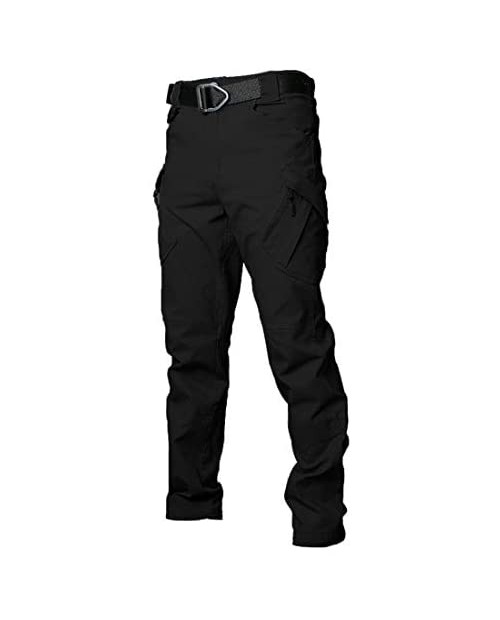 Les umes Mens Cargo Pants Military Tactical Trail Ripstop Combat Work Trousers Hiking Outdoor Pants