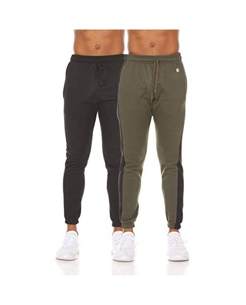 NK Pro Men's Jogger Pants | Comfortable Sweatpants for Men | Relaxed Fit Workout Bottom Pants - Pack of 2