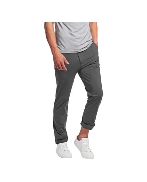 Rhone Men's City Pant | 36 Inseam Straight-Leg Flat-Front Pants Pocket Reflector (Asphalt 41)
