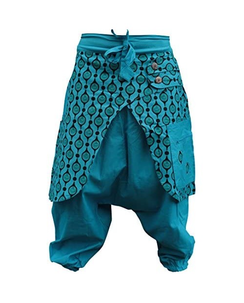 Shopoholic Fashion Unisex Eye Print Hippie Harem Loose Pants Bohoo Retro Gypsy Baggy Hippy Trouser