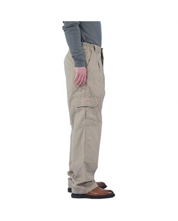 Titicaca Men's FR Cargo Pants Flame Resistant Pants Lightweight 7.5oz 100% Cotton Fire Retardant Elastic Waist Pants