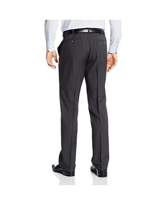 Van Heusen Men's Big & Tall Cuffed Crosshatch Pant Grey 40W x 34L
