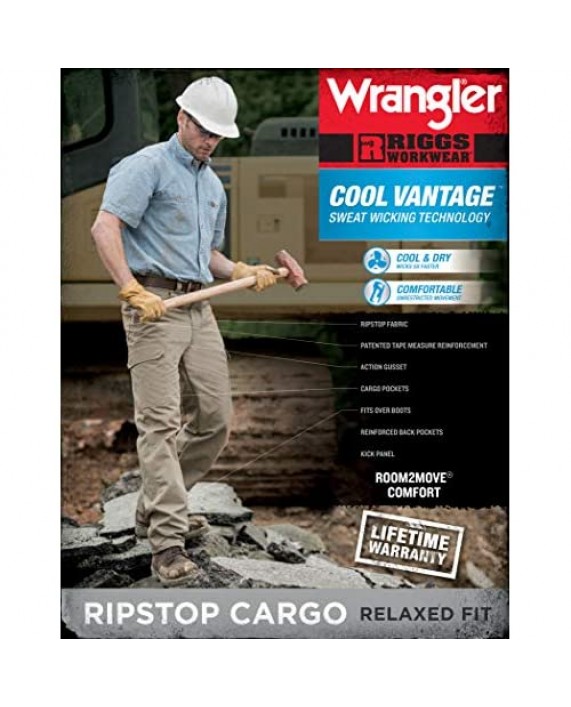 Wrangler Riggs Workwear Men's Cool Vantage Ripstop Cargo