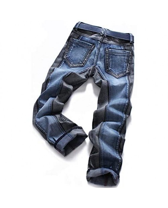 AITITIA Men's Ripped Regular Fit Jeans