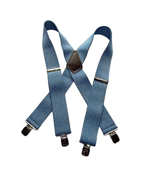 Holdup Contractor Series 2" X-back Work Suspenders with Patented No-slip Clips