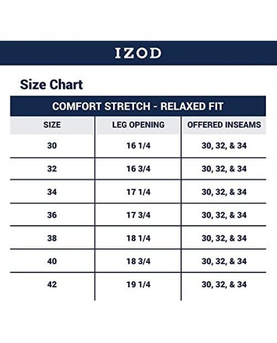 IZOD Men's Relaxed Fit Comfort Stretch Denim Jeans