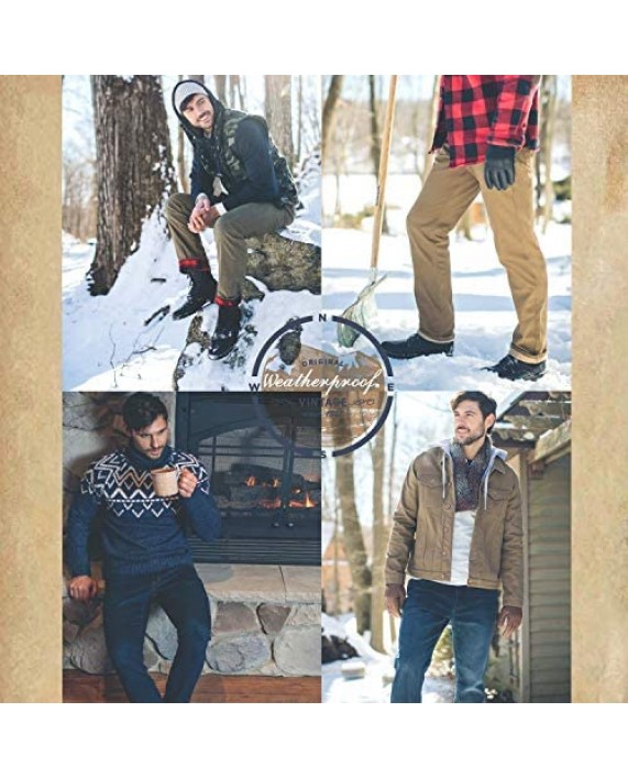 Weatherproof Vintage Fleece Bonded Regular Fit Jeans for Men Five Pocket