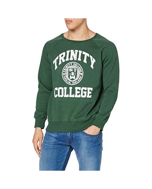 Bottle Green and White Trinity College Dublin Ireland Seal Sweatshirt