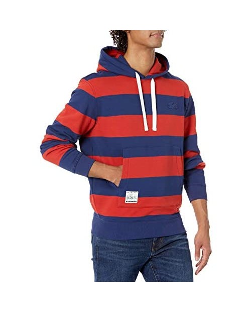 Lacoste Men's Long Sleeve Thick Striped Hooded Sweatshirt