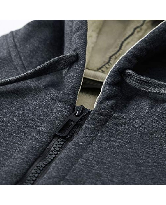 Ocnoant Men's Full Zip Hoodies Mens Hooded Sweatshirts
