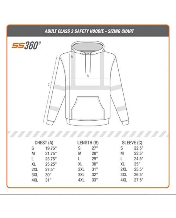 SafetyShirtz SS360 Stealth Twelve Hoody - Black - Enhanced Visibility - Seattle 12