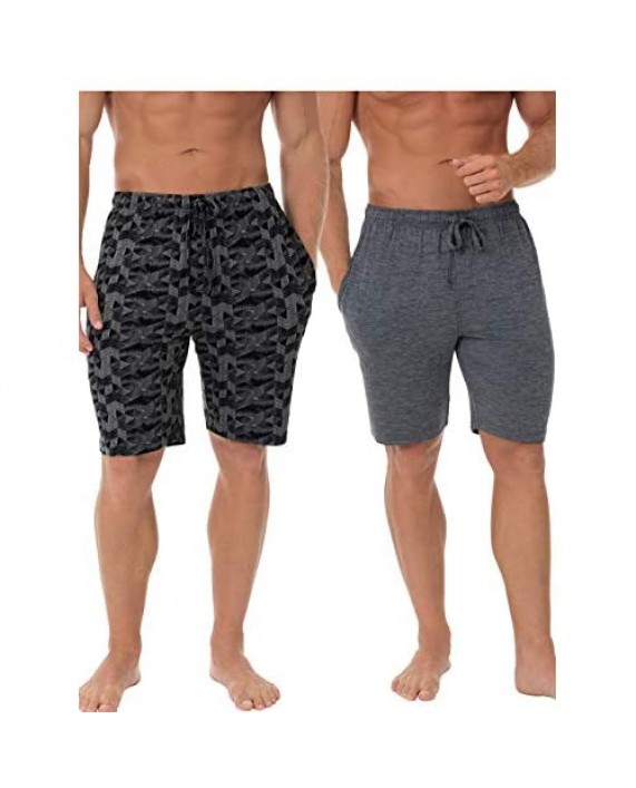 Fruit of the Loom Men's Knit Performance 2 Pack Soft Touch Wicking Sleep Short