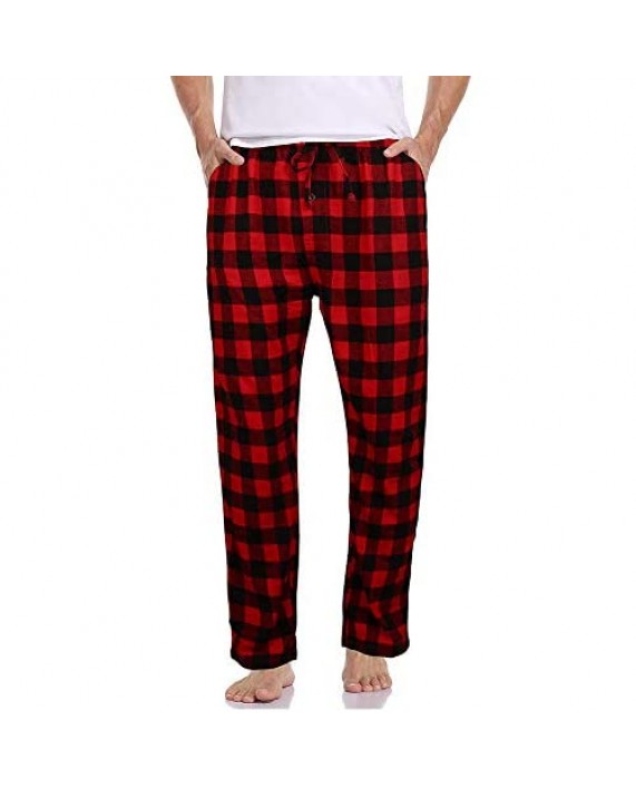 ILUVIT Men's Woven Sleep Pajama Pant Men Flannel Pajama Pants Cotton Sleep Pant Lounge Sleepwear Pants with Pockets S-XXL