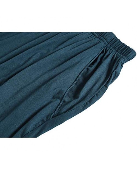 JINSHI Mens Sleeping Stretch Boxer Shorts Ultra-Soft Modal Lounge Pajama Bottoms with Pockets