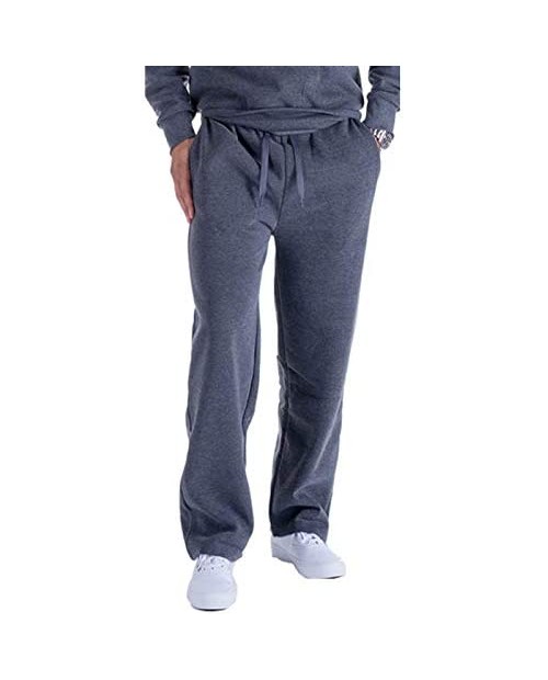 Mens Sweatpants Athletic Leg Opening Fleece Jogger Pants with Pockets