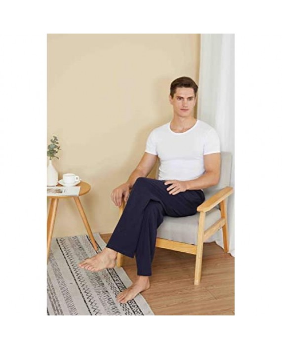 WORW Mens Pajama Pants Soft Cotton Sleep Lounge Pants