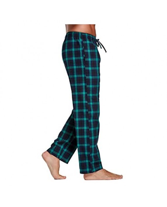 YINC Men's 100% Cotton Super Soft Flannel Pajama Pants