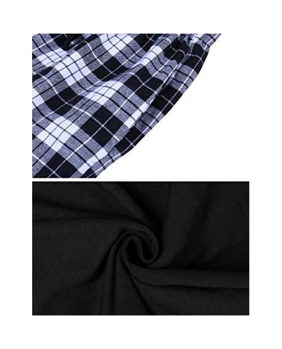 Aibrou Mens Cotton Striped Sleepwear Long Sleeve Top & Bottom Pajama Set
