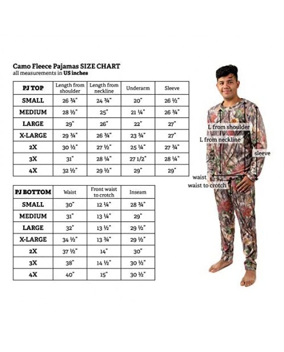 Camo Pajamas for Men and Women - Fleece Lounge Pants and Shirt - Camouflage