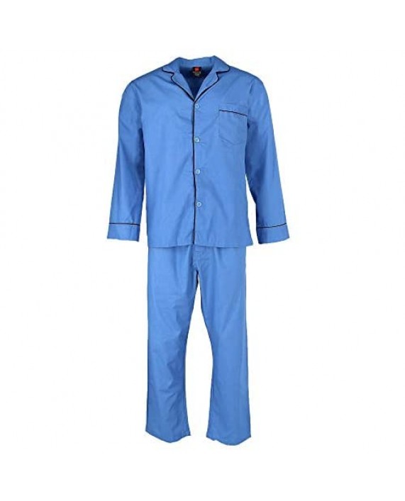 Hanes Men's Big & Tall Broadcloth Long Sleeve Pajama Set