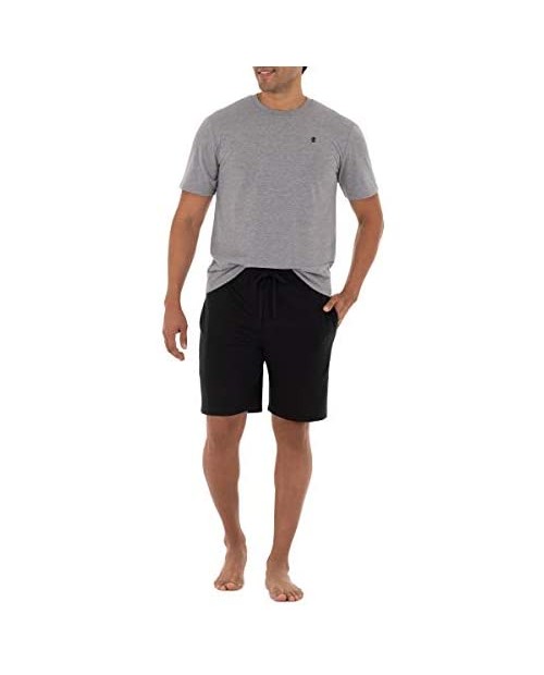 IZOD Men's Sleeve Jersey Knit Top and Breathable Shorts Sleep Set