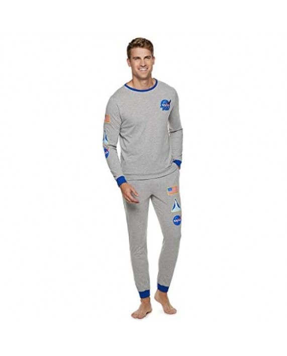 Mad Engine Men's NASA Logo Space Suit Earn Your Ranks Pajamas