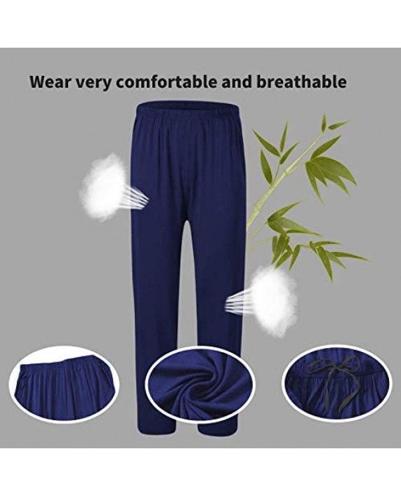 Men's Modal Pajama Bottom Jersey Knit PJ Lounge Sleepwear Pants for Men Soft Long Loungewear Mens Pajamas