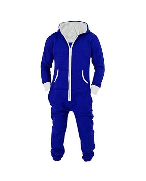 Nicetage Unisex-Adult Hooded Onesie Jumpsuit Printed Halloween Romper Overall Zip up Playsuit
