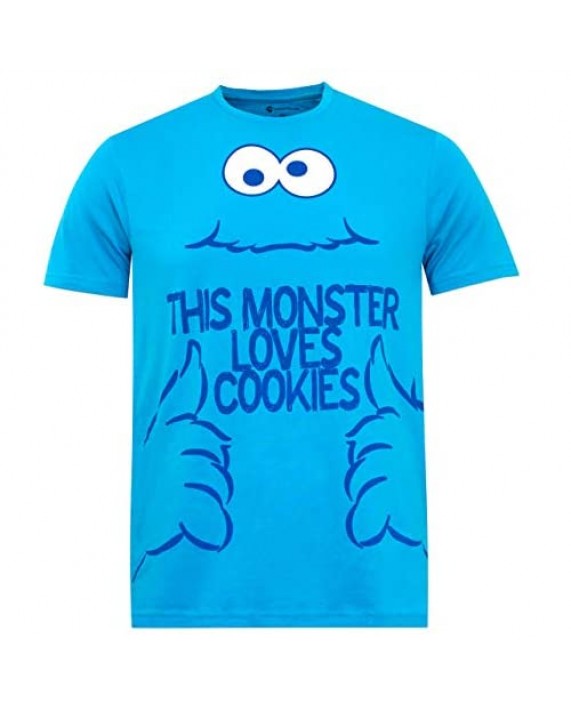 Sesame Street Mens Cookie Monster Pajamas