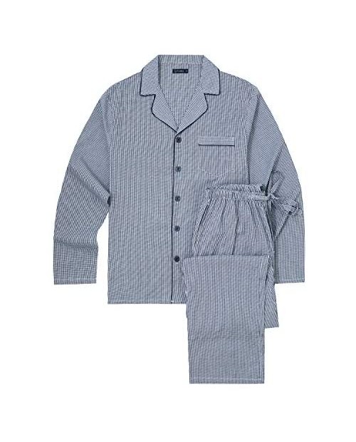 Twin Boat Men's 100% Woven Cotton Pajama Sleepwear Set