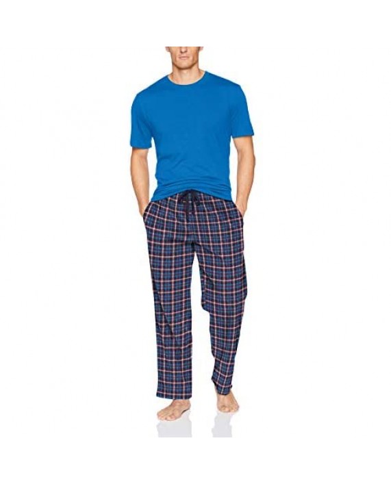 Varsity Men's Knit Fleece Pant and Jersey Top Pajama Set