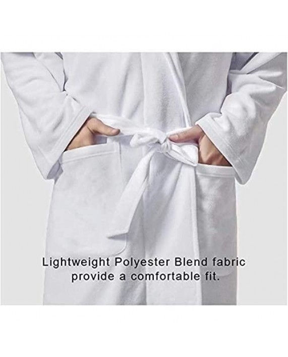 Aoopistc Men Full Length Bathrobes Ultra Cozy Soft Kimono Robe with Tie Belt Big and Tall Pajama Nightgown